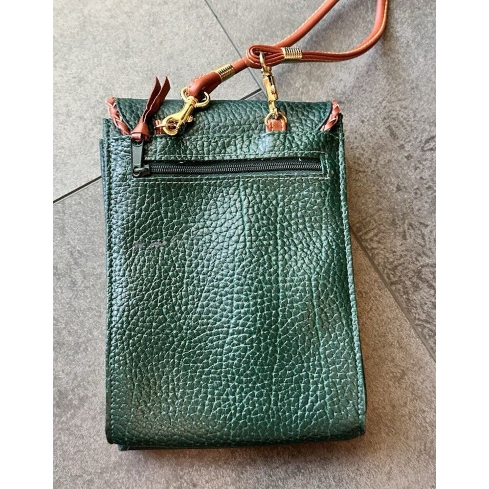 Dooney & Bourke Crossbody Bag All Weather Leather Green Tan Heritage minimalist - Picture 13 of 15